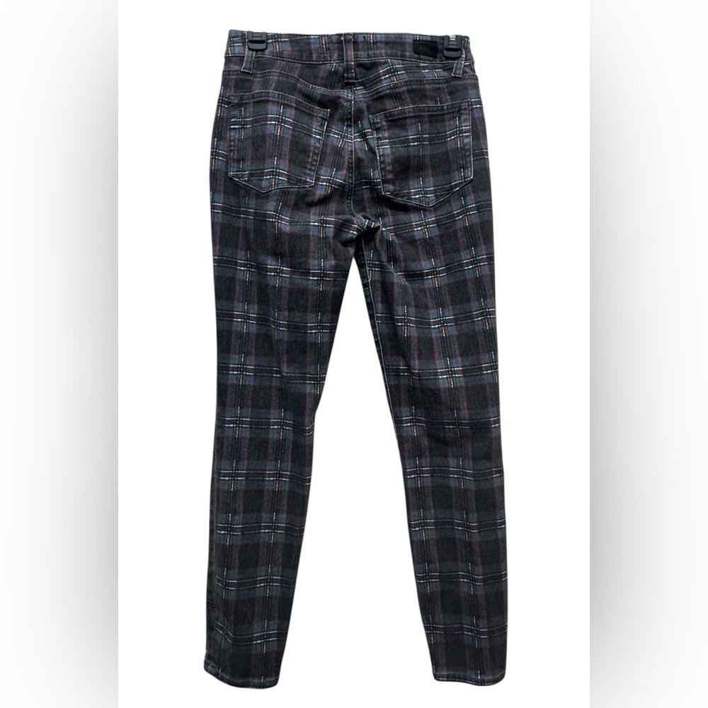 Paige Women’s 27 Denim Plaid Skinny Cotton Elastine Pockets Hoxton Ankle - Picture 7 of 9